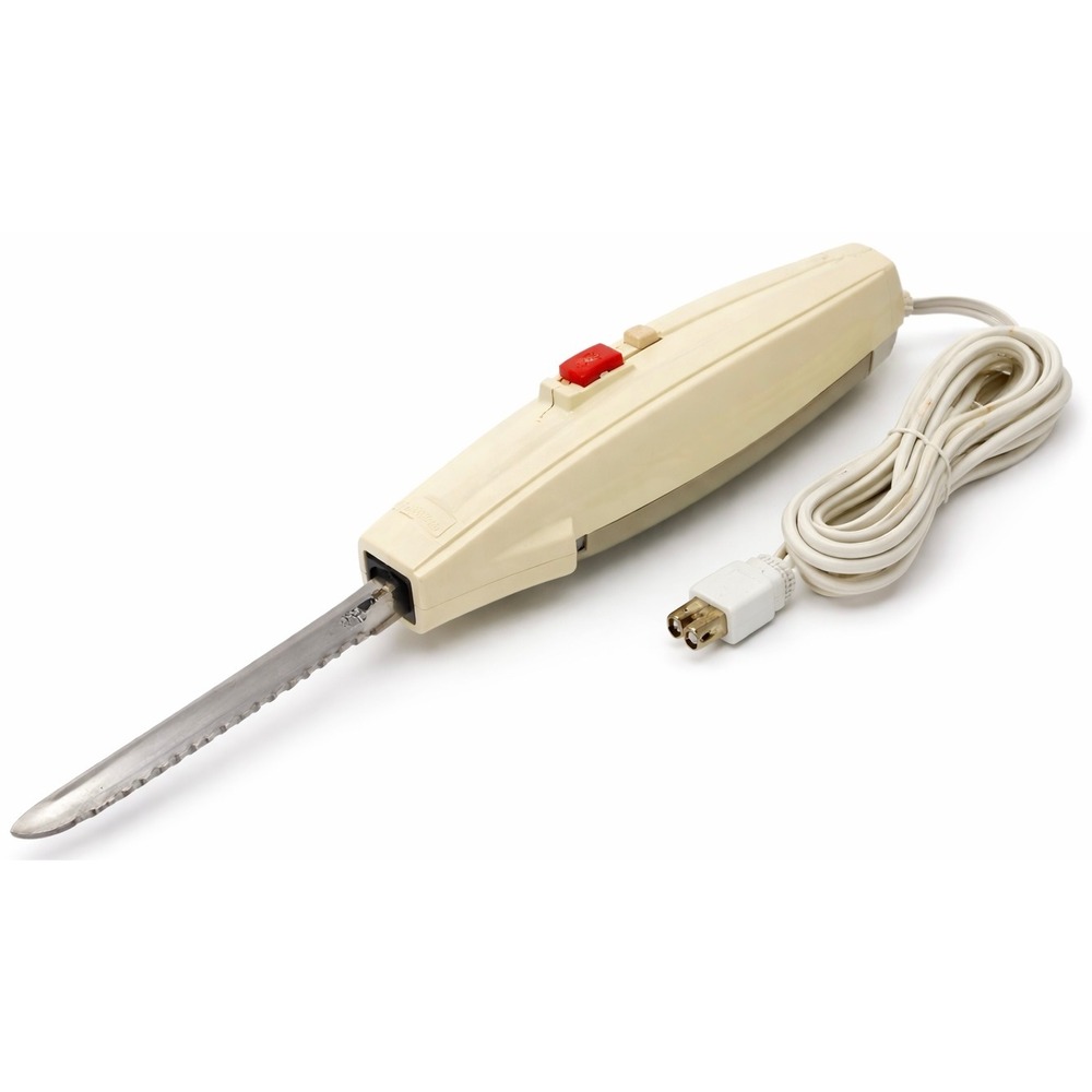 Vintage Sunbeam Electric Knife EK White Tested Works‎ 2 Blades Complete Set USA